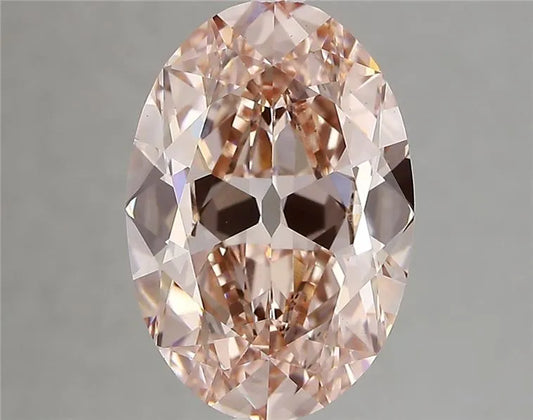 4.04ct Oval Lab Grown Diamond (Colour Fancy Intense Pink, Clarity VS2, IGI Certified)