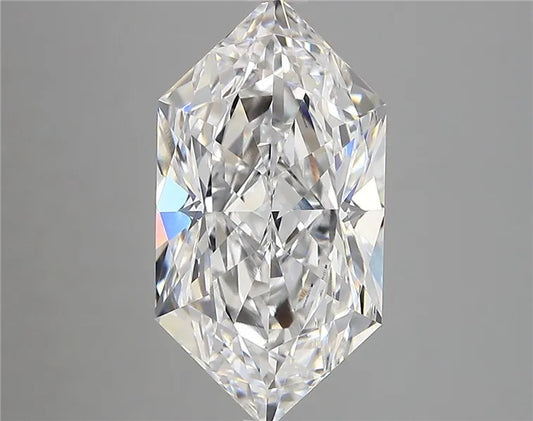 4.05ct Hexagonal Lab Grown Diamond (Colour D, Clarity VVS2, IGI Certified)