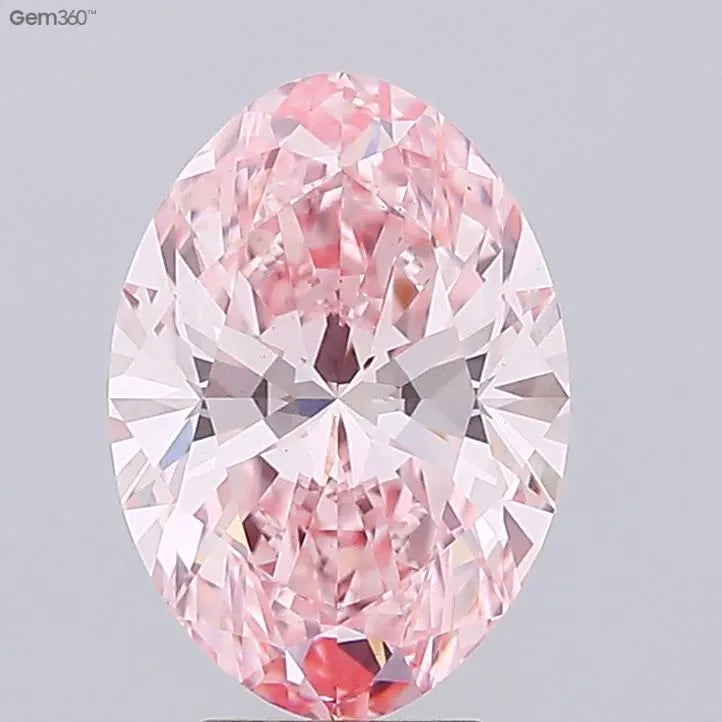 4.05ct Oval Lab Grown Diamond (Colour Fancy Vivid Pink, Clarity VS1, IGI Certified)