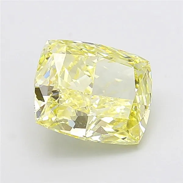 4.06ct Cushion modified Lab Grown Diamond (Colour Fancy Intense Yellow, Clarity VS1, IGI Certified)