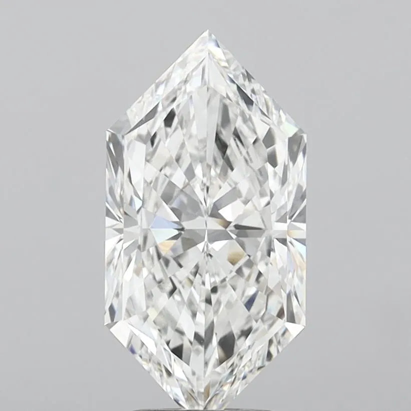 4.06ct Hexagonal Lab Grown Diamond (Colour F, Clarity VS1, IGI Certified)