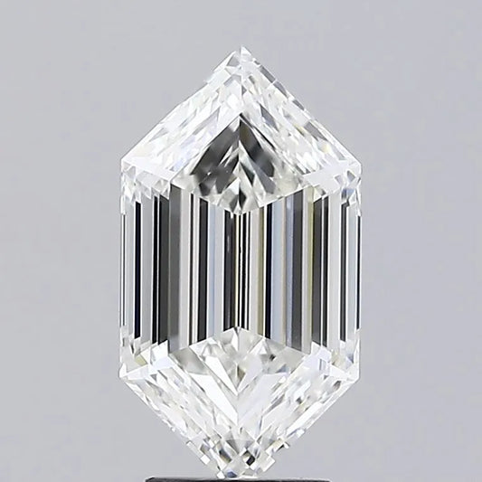 4.07ct Hexagonal Lab Grown Diamond (Colour F, Clarity VVS2, IGI Certified)