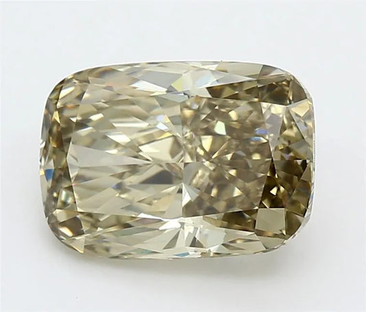4.08ct Cushion modified Lab Grown Diamond (Colour Fancy Gray Yellow, Clarity VVS2, IGI Certified)