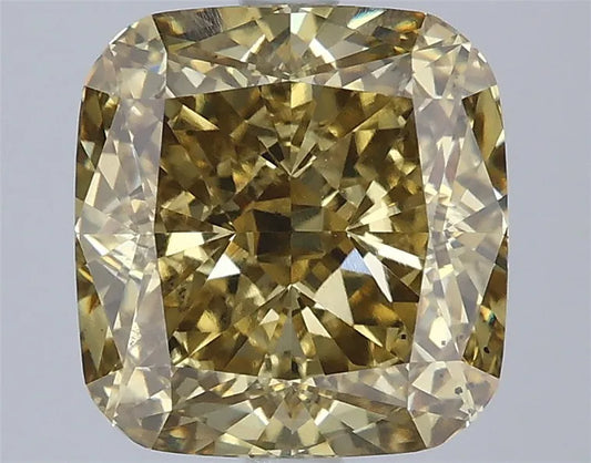 4.08ct Cushion modified Lab Grown Diamond (Colour Fancy Intense Gray Yellow, Clarity VS2, IGI Certified)