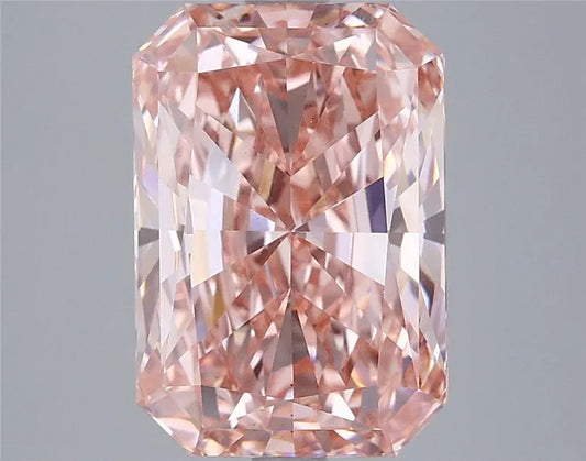 4.08ct Radiant Lab Grown Diamond (Colour Fancy Vivid Pink, Clarity VS1, IGI Certified)