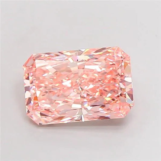 4.08ct Radiant Lab Grown Diamond (Colour Fancy Vivid Pink, Clarity VVS2, IGI Certified)