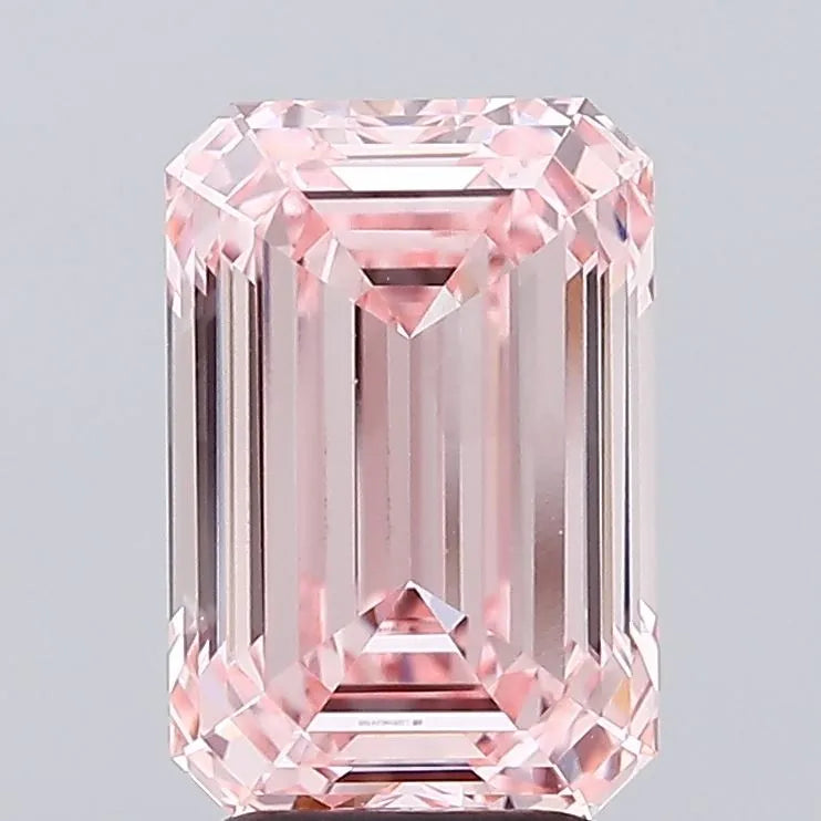 4.09ct Emerald Lab Grown Diamond (Colour Fancy Intense Pink, Clarity VVS2, IGI Certified)