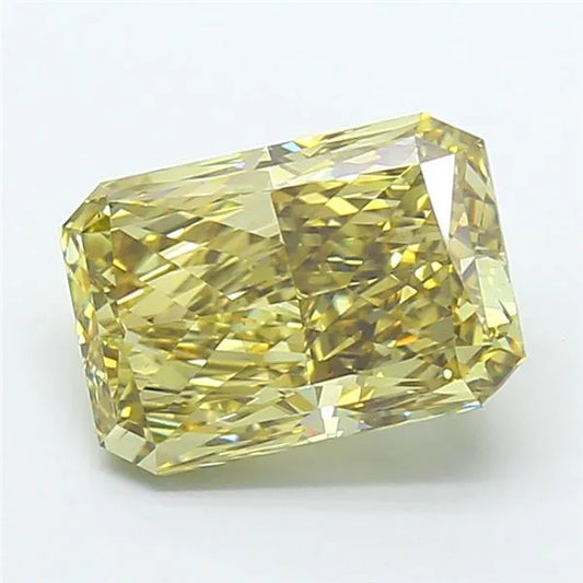4.09ct Radiant Lab Grown Diamond (Colour Fancy Gray Yellow, Clarity VS1, IGI Certified)