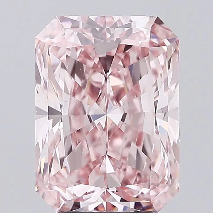 4.09ct Radiant Lab Grown Diamond (Colour Fancy Vivid Pink, Clarity VS1, IGI Certified)