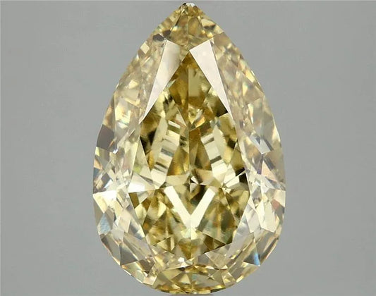 4.11ct Pear Lab Grown Diamond (Colour Fancy Intense Yellow, Clarity VS1, IGI Certified)