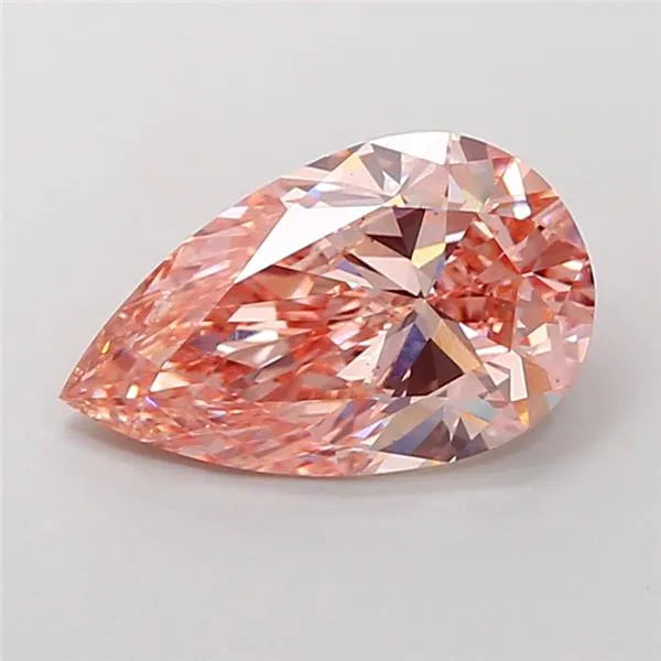 4.20ct Pear Lab Grown Diamond (Colour Fancy Intense Brown Pink, Clarity VS2, IGI Certified)