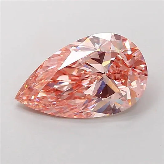 4.20ct Pear Lab Grown Diamond (Colour Fancy Intense Brown Pink, Clarity VS2, IGI Certified)
