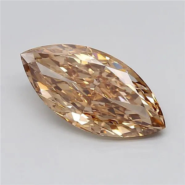 4.27ct Marquise Lab Grown Diamond (Colour Fancy Light Brown, Clarity VVS1, IGI Certified)
