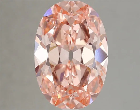 4.28ct Oval Lab Grown Diamond (Colour Fancy Vivid Pink, Clarity VS1, IGI Certified)