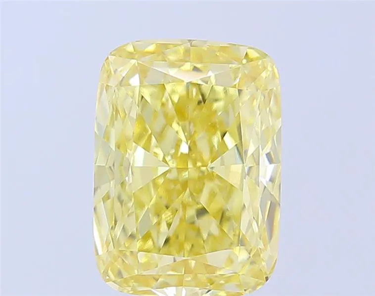 4.33ct Cushion modified Lab Grown Diamond (Colour Fancy Intense Yellow, Clarity VVS2, IGI Certified)
