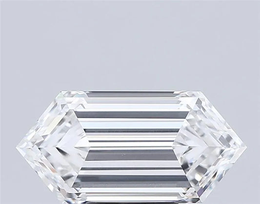 4.35ct Hexagonal Lab Grown Diamond (Colour D, Clarity VVS2, IGI Certified)