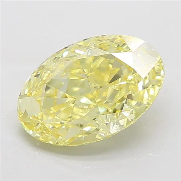 4.56ct Oval Lab Grown Diamond (Colour Fancy Intense Yellow, Clarity VVS2, IGI Certified)