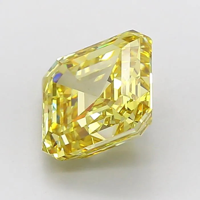 4.57ct Asscher Lab Grown Diamond (Colour Fancy Intense Yellow, Clarity VVS2, IGI Certified)