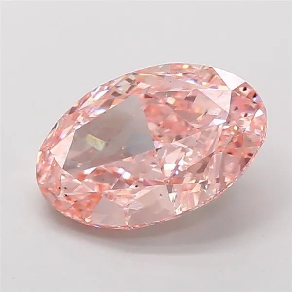 4.57ct Oval Lab Grown Diamond (Colour Fancy Vivid Pink, Clarity VS2, IGI Certified)