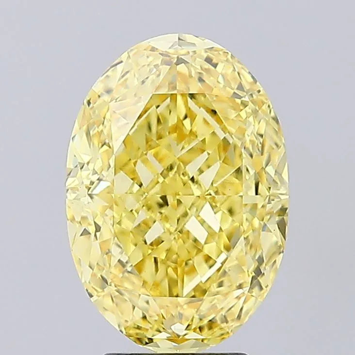 4.60ct Oval Lab Grown Diamond (Colour Fancy Intense Yellow, Clarity VVS2, IGI Certified)