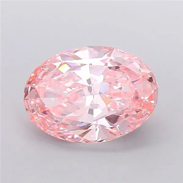 4.60ct Oval Lab Grown Diamond (Colour Fancy Vivid Pink, Clarity VVS2, IGI Certified)