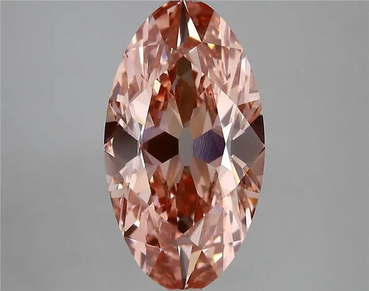 4.65ct Oval Lab Grown Diamond (Colour Fancy Vivid Pink, Clarity VVS2, IGI Certified)