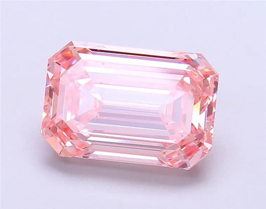 4.80ct Emerald Lab Grown Diamond (Colour Fancy Intense Pink, Clarity VS2, IGI Certified)