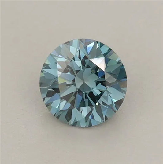0.56ct Round Lab Grown Diamond (Colour Fancy Vivid Blue, Clarity VS1, Cut EX, IGI Certified)