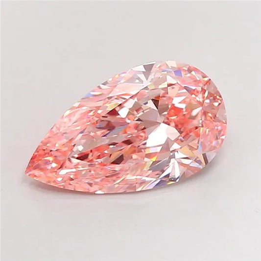 5.00ct Pear Lab Grown Diamond (Colour Fancy Vivid Pink, Clarity VS1, IGI Certified)