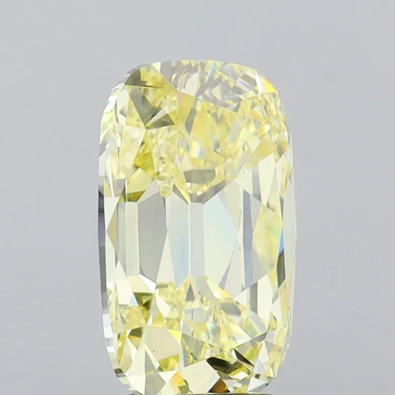 5.01ct Cushion brilliant Lab Grown Diamond (Colour Fancy Light Yellow, Clarity VS1, IGI Certified)