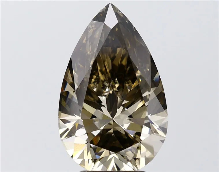 5.01ct Pear Lab Grown Diamond (Colour Fancy Deep Brown, Clarity VS1, IGI Certified)