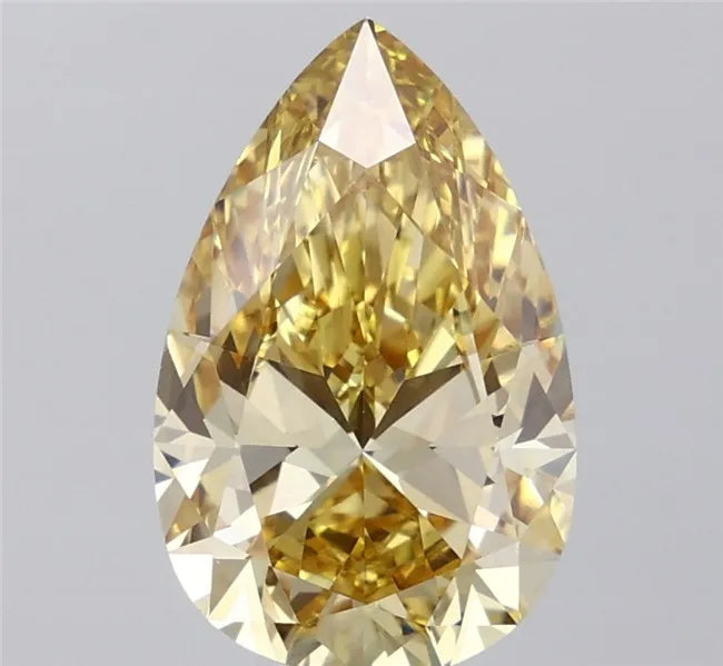 5.01ct Pear Lab Grown Diamond (Colour Fancy Intense Yellow, Clarity VVS2, IGI Certified)