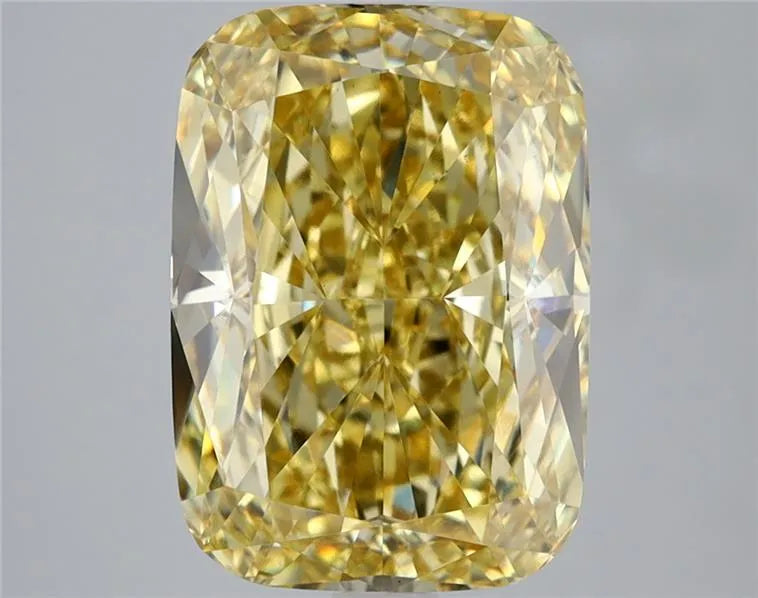 5.02ct Cushion modified Lab Grown Diamond (Colour Fancy Intense Yellow, Clarity VS1, IGI Certified)