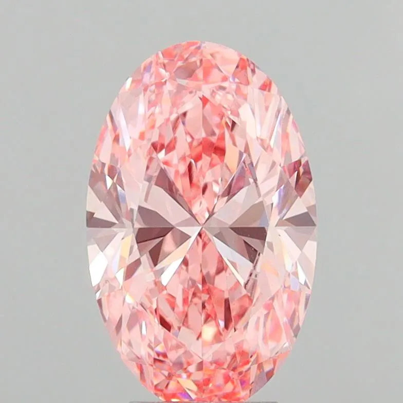 5.02ct Oval Lab Grown Diamond (Colour Fancy Vivid Pink, Clarity VS1, IGI Certified)