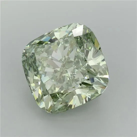 5.04ct Cushion modified Lab Grown Diamond (Colour Fancy Vivid Green, Clarity VS1, IGI Certified)