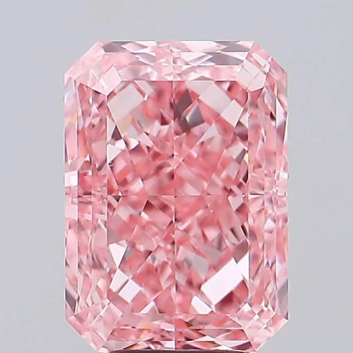 5.04ct Radiant Lab Grown Diamond (Colour Fancy Vivid Pink, Clarity VVS2, IGI Certified)