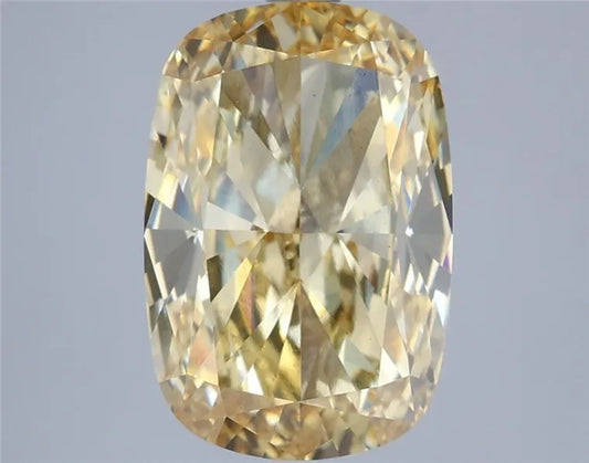 5.05ct Cushion modified Lab Grown Diamond (Colour Fancy Vivid Yellow, Clarity VS1, IGI Certified)