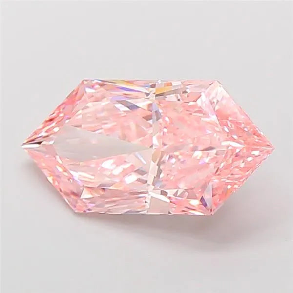 5.06ct Hexagonal Lab Grown Diamond (Colour Fancy Vivid Pink, Clarity VVS1, IGI Certified)