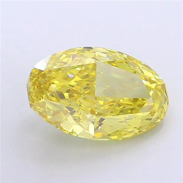 5.08ct Oval Lab Grown Diamond (Colour Fancy Intense Yellow, Clarity VS2, IGI Certified)