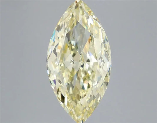 5.09ct Marquise Lab Grown Diamond (Colour Fancy Light Yellow, Clarity VVS2, IGI Certified)