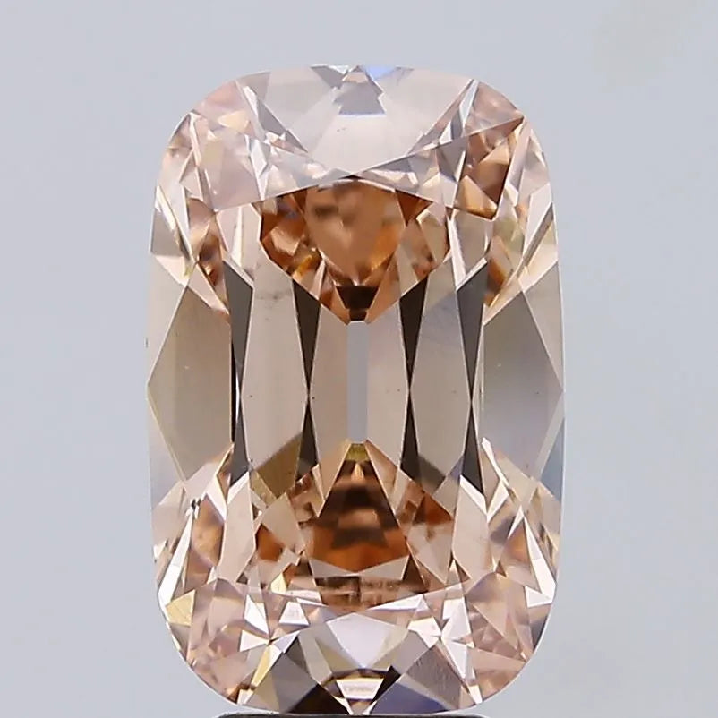 5.16ct Cushion brilliant Lab Grown Diamond (Colour Fancy Light Brown, Clarity VS2, IGI Certified)
