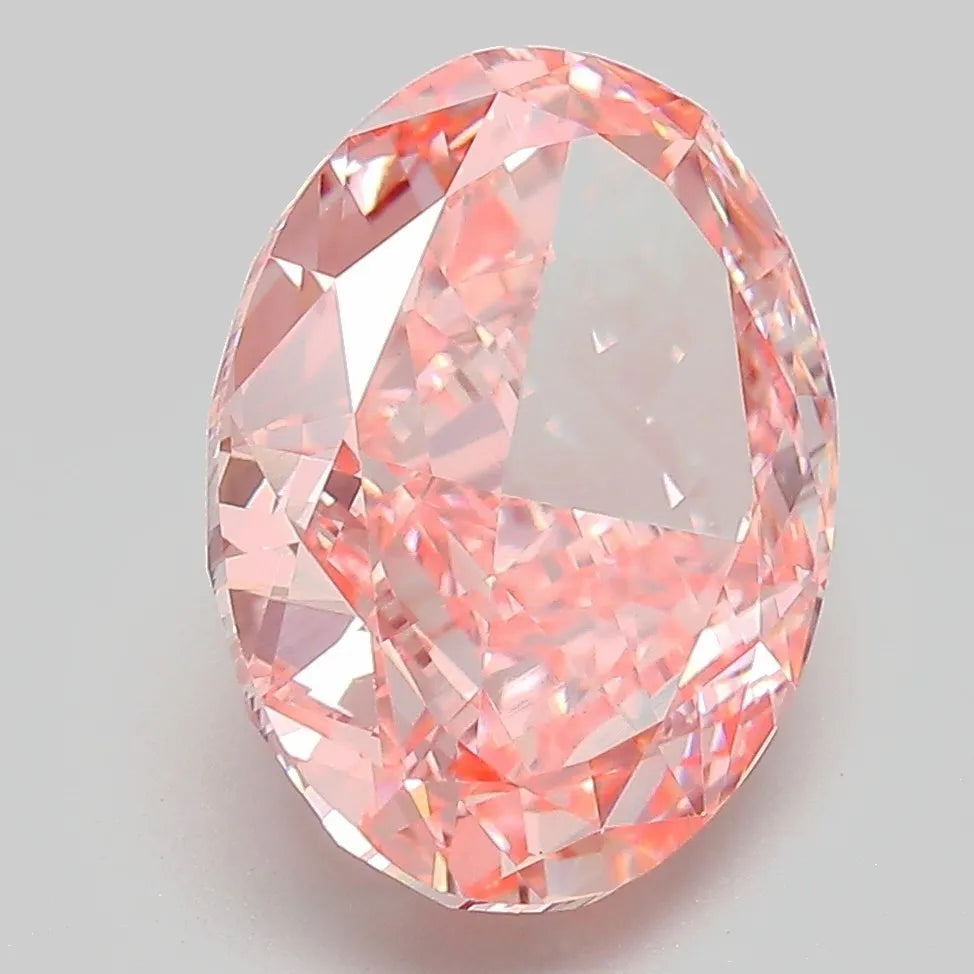 5.17ct Oval Lab Grown Diamond (Colour Fancy Pink, Clarity VVS2, IGI Certified)