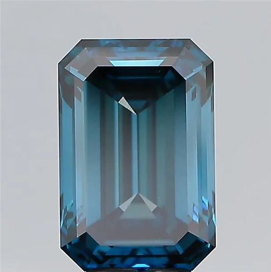 5.19ct Emerald Lab Grown Diamond (Colour Fancy Deep Blue, Clarity VS1, IGI Certified)