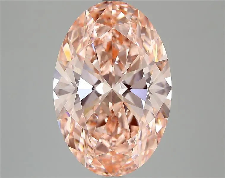 5.23ct Oval Lab Grown Diamond (Colour Fancy Vivid Pink, Clarity VVS2, IGI Certified)