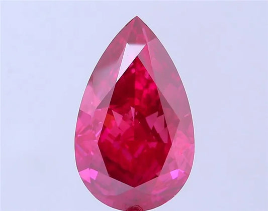 5.25ct Pear Lab Grown Diamond (Colour Fancy Vivid Pink, Clarity VS2, IGI Certified)