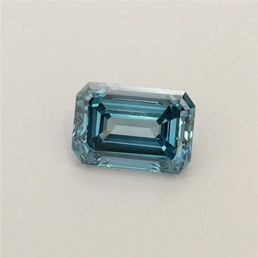 0.29ct Emerald Lab Grown Diamond (Colour Fancy Vivid Blue, Clarity VVS2, IGI Certified)