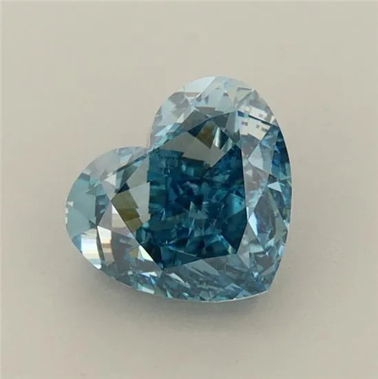 1.36ct Heart Lab Grown Diamond (Colour Fancy Vivid Blue, Clarity VS1, IGI Certified)