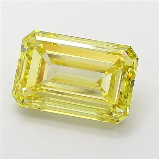 6.01ct Emerald Lab Grown Diamond (Colour Fancy Yellow, Clarity VVS2, IGI Certified)