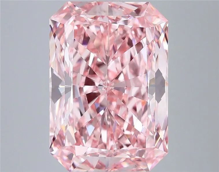 6.02ct Radiant Lab Grown Diamond (Colour Fancy Vivid Pink, Clarity VS1, IGI Certified)