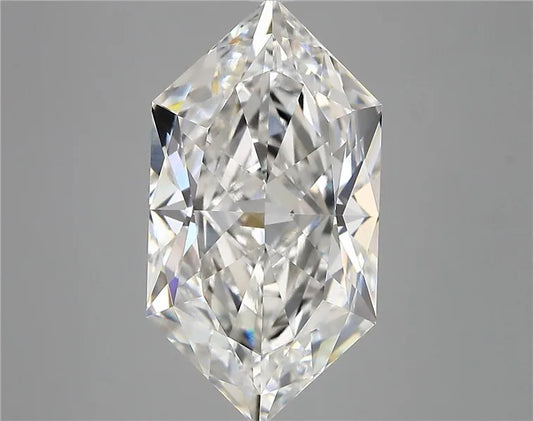6.08ct Hexagonal Lab Grown Diamond (Colour F, Clarity VVS2, IGI Certified)